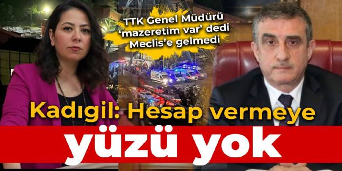 TTK Genel Müdürü Meclis'e gelmedi Kadıgil: Hesap vermeye yüzü yok