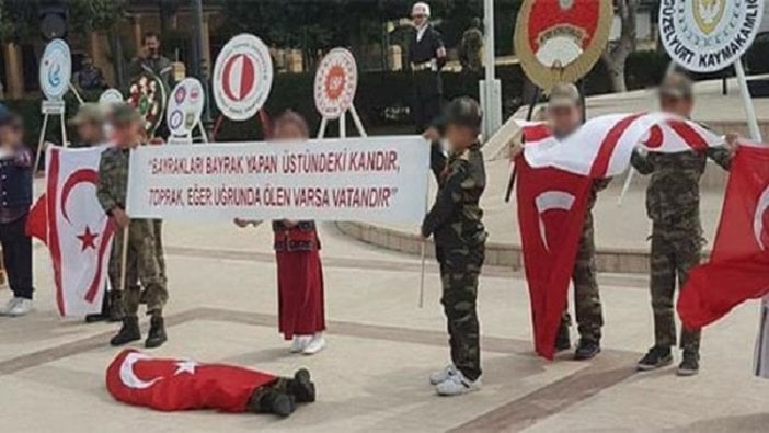 Öğrencilerin şehit cenazesi gösterisine bakan da tepki gösterdi