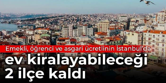 Emekli, öğrenci ve asgari ücretlinin İstanbul'da ev kiralayabileceği 2 ilçe kaldı