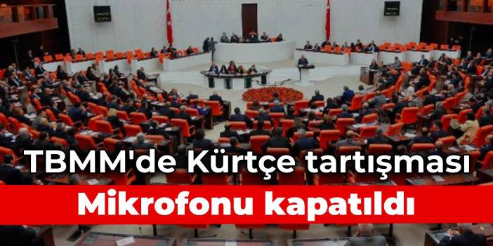 TBMM'de Kürtçe tartışması: Mikrofonu kapatıldı