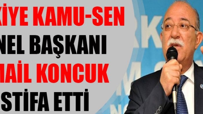 Türkiye Kamu-Sen Genel Başkanı İsmail Koncuk istifa etti