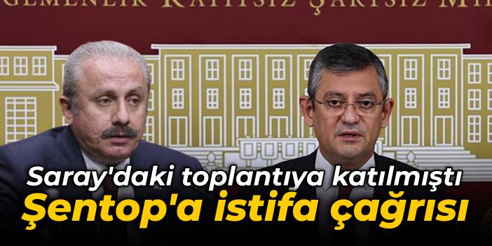 Saray'daki toplantıya katılmıştı: Özel'den Şentop'a istifa çağrısı