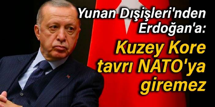 Yunan Dışişleri'nden Erdoğan'a: Kuzey Kore tavrı NATO'ya giremez