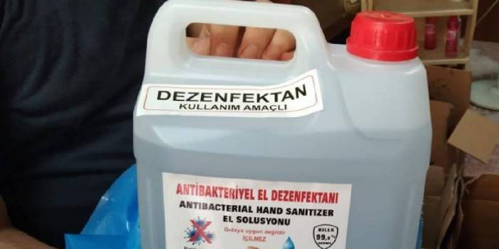 Sahte içki operasyonu: 'Dezenfektan' etiketiyle satacaklardı