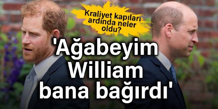 Prens Harry: Ağabeyim William bana bağırdı