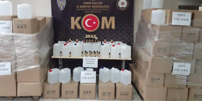 İzmir'de 12 bin litre sahte etil alkol ele geçirildi: 5 tutuklama