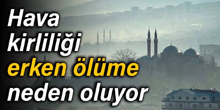 Hava kirliliği erken ölüme neden oluyor