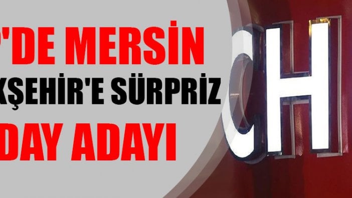 CHP'de Mersin büyükşehir'e sürpriz aday adayı