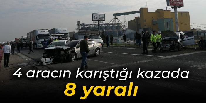 Manisa'da 4 aracın karıştığı kazada 8 yaralı