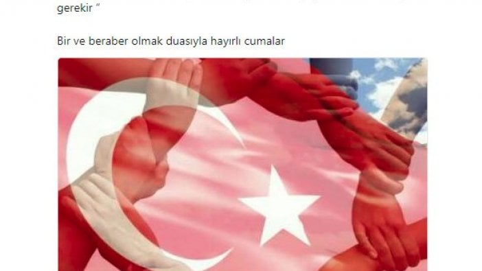 Şimşek'in eşinden sureli paylaşım