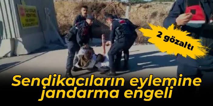 Bağımsız Maden-İş Sendikası'nın protestosuna jandarma engeli