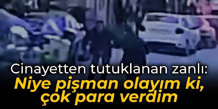 Cinayetten tutuklanan zanlı: Neden pişman olayım ki, çok para verdim