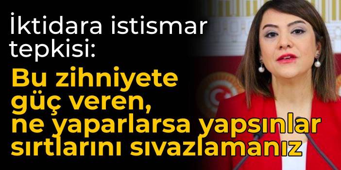 CHP'li Taşçıer: Bu zihniyete güç veren, ne yaparlarsa yapsınlar sırtlarını sıvazlamanız