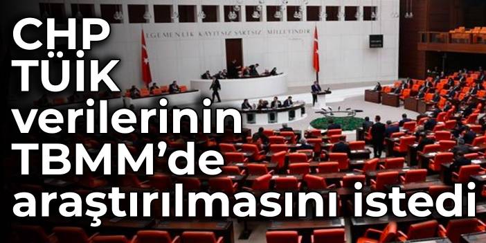 CHP, TÜİK verilerinin TBMM’de araştırılmasını istedi