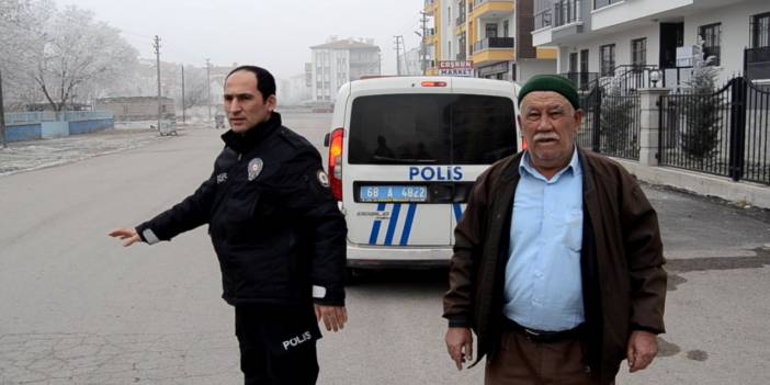 Dolandırılan yaşlı çifti ikinci kez para vermekten yolda rastladıkları polis kurtardı