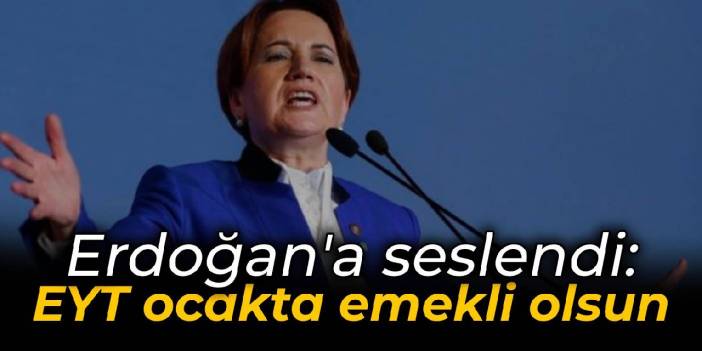 Akşener, Erdoğan'a seslendi: EYT ocakta emekli olsun