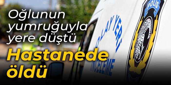 Oğlunun yumruğuyla yere düştü: Hastanede öldü