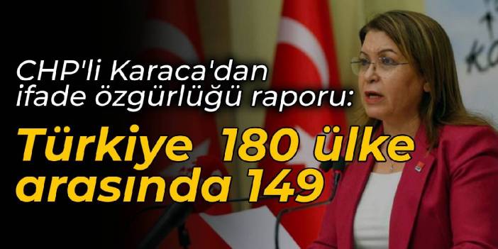 CHP'li Karaca'dan ifade özgürlüğü raporu: Türkiye 180 ülke arasında 149