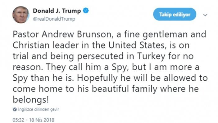 Trump'tan Türkiye açıklaması