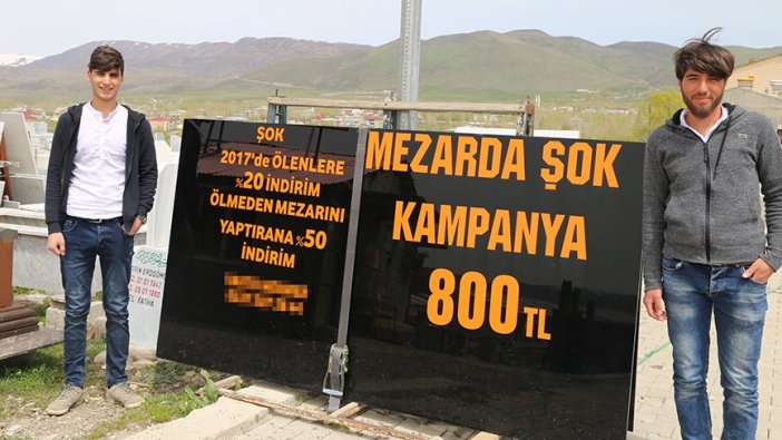 Ölmeden mezar taşını yaptırana yüzde 50 indirim!