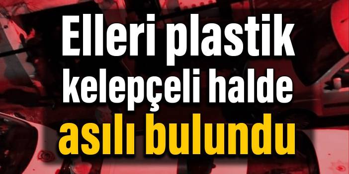 Elleri plastik kelepçeli halde asılı bulundu