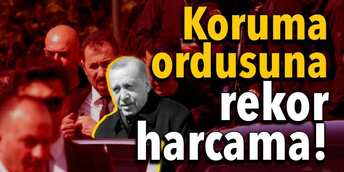 Cumhurbaşkanı Erdoğan'ın koruma ordusuna rekor harcama!