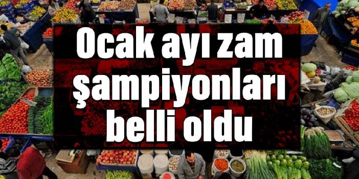 Ocak ayı zam şampiyonları belli oldu