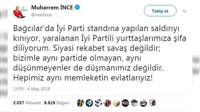 Muharrem İnce'den İYİ Parti'ye saldırı tepkisi