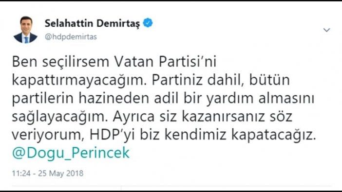 Selahattin Demirtaş’tan Doğu Perinçek’e yanıt