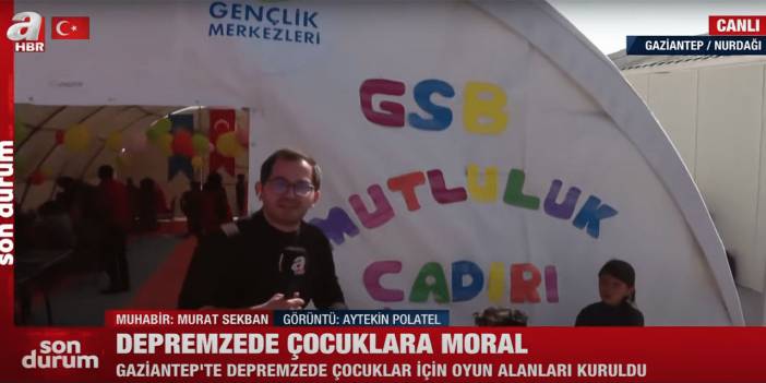 A Haber bildiğiniz gibi! 'Mutlu depremzede çocuklar çadırı'