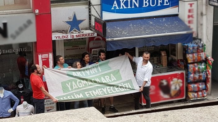 Cerattepe'de Danıştay kararına karşı Artvinliler kendilerini Eti Maden’e zincirledi!