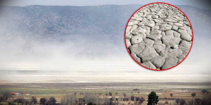 Burdur Gölü üzerinde 'toz' bulutu