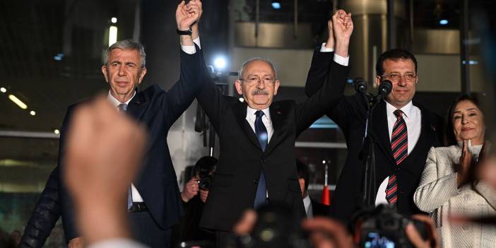 Kılıçdaroğlu, İmamoğlu ve Yavaş'ı yanına alıp kürsüye çıktı