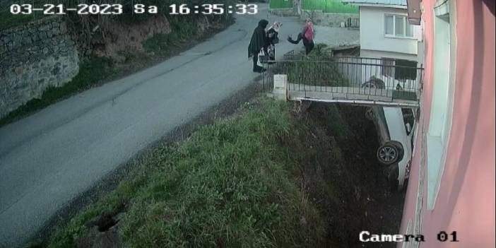 Beykoz'da ilginç kaza; boşluğa böyle düştü
