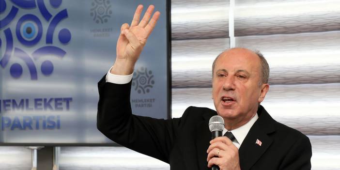 Muharrem İnce, partisinin selamlama işaretini tanıttı: 'İlk kez gösteriyorum'... 'Rabia'nın bir eksiği...