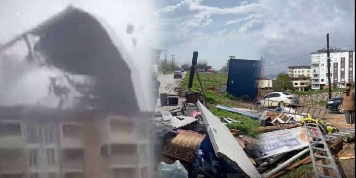 K. Maraş'ta çatıdan kopan parçalar çadırların üstüne düştü. Ölü ve yaralılar var