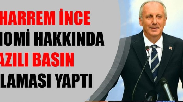 Muharrem İnce, ekonomi hakkında açıklamalarda bulundu