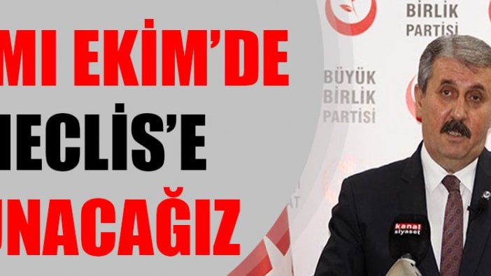 AKP milletvekili Destici'den idam açıklaması: Ekim'de Meclis'e sunacağız