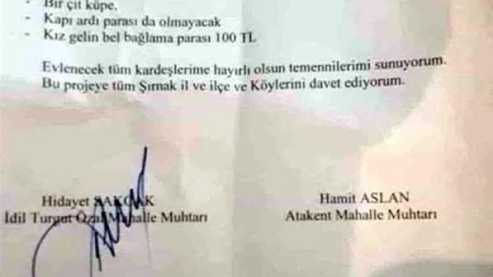 Damattan istenen takı ve paraya 'muhtar ayarı'