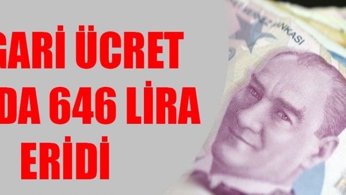 Asgari ücret 8 ayda 646 lira eridi