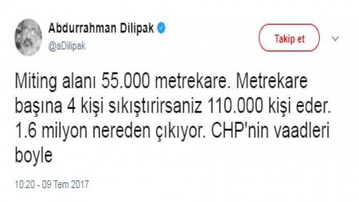 Abdurrahman Dilipak, Adalet Mitingini eleştirmek isterken alay konusu oldu