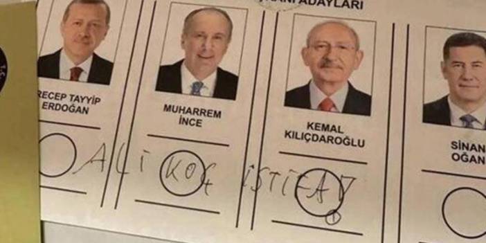 Oy pusulasına 'Ali Koç istifa' yazdı, sosyal medyada tepki yağdı