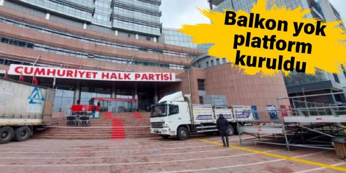 CHP Genel Merkezi'nde Hazırlık