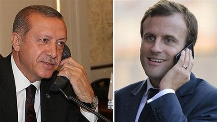 Erdoğan, Macron ile görüştü