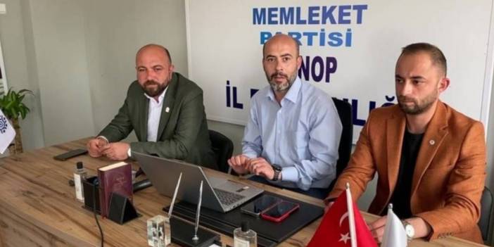 Memleket Partisi Sinop İl Teşkilatı 'Arkamızdan vurulduk' deyip toplu istifa etti