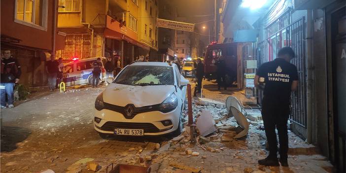 Faciadan dönüldü: Balkon çöktü kopan beton parçaları otomobilin üzerine düştü