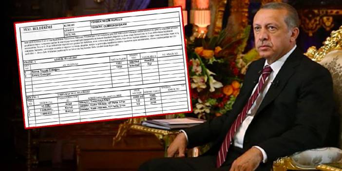 Resmi Gazete'de Yayımlandı: İşte Erdoğan'ın Mal Varlığı