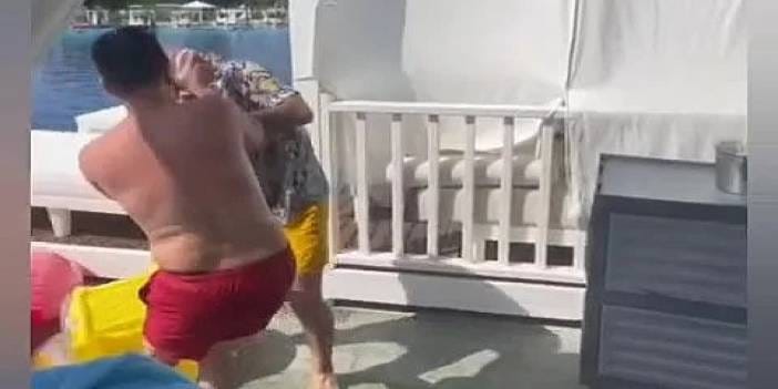 Doğum günü mutluluğu 10 saniye sürdü; porselen tabağı kafasında kırdı