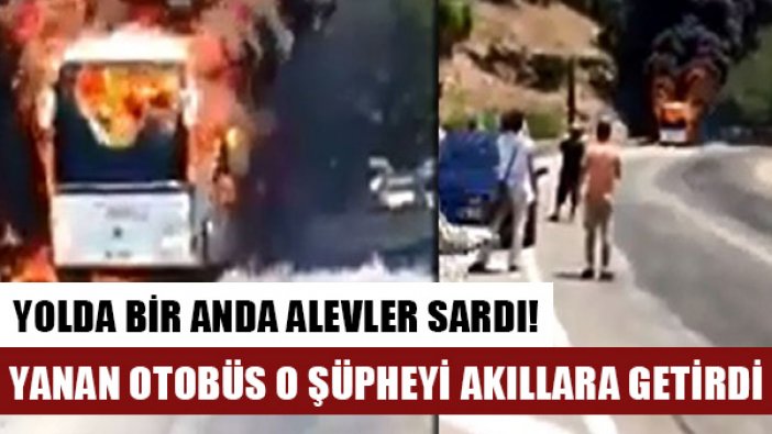 Isparta'da yolcu otobüsü yandı, o şüphe akıllara geldi...