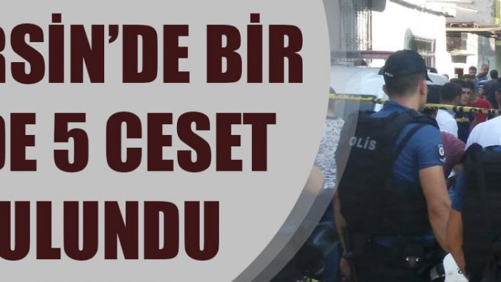 Mersin'de bir evde 3'ü çocuk 5 kişinin cesedi bulundu